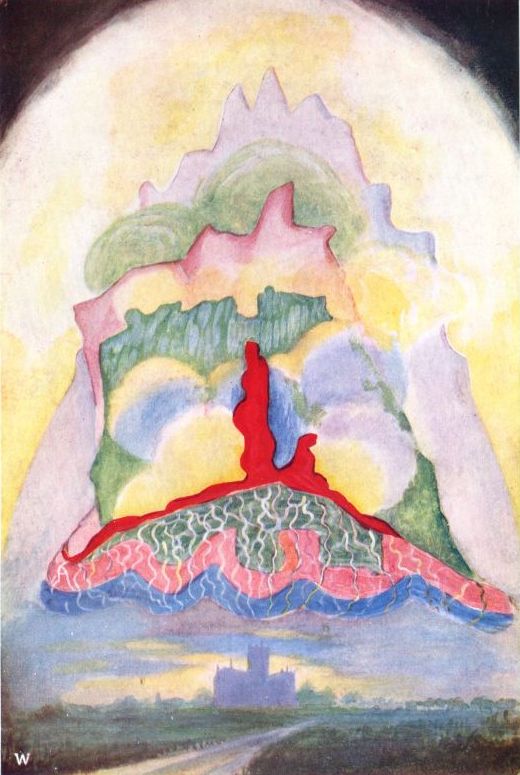 A painting of a mountain

Description automatically generated